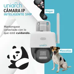 UNIARCH - Camara Wifi Smart Pt P3c 5mp 3k Colorhunter Audio
