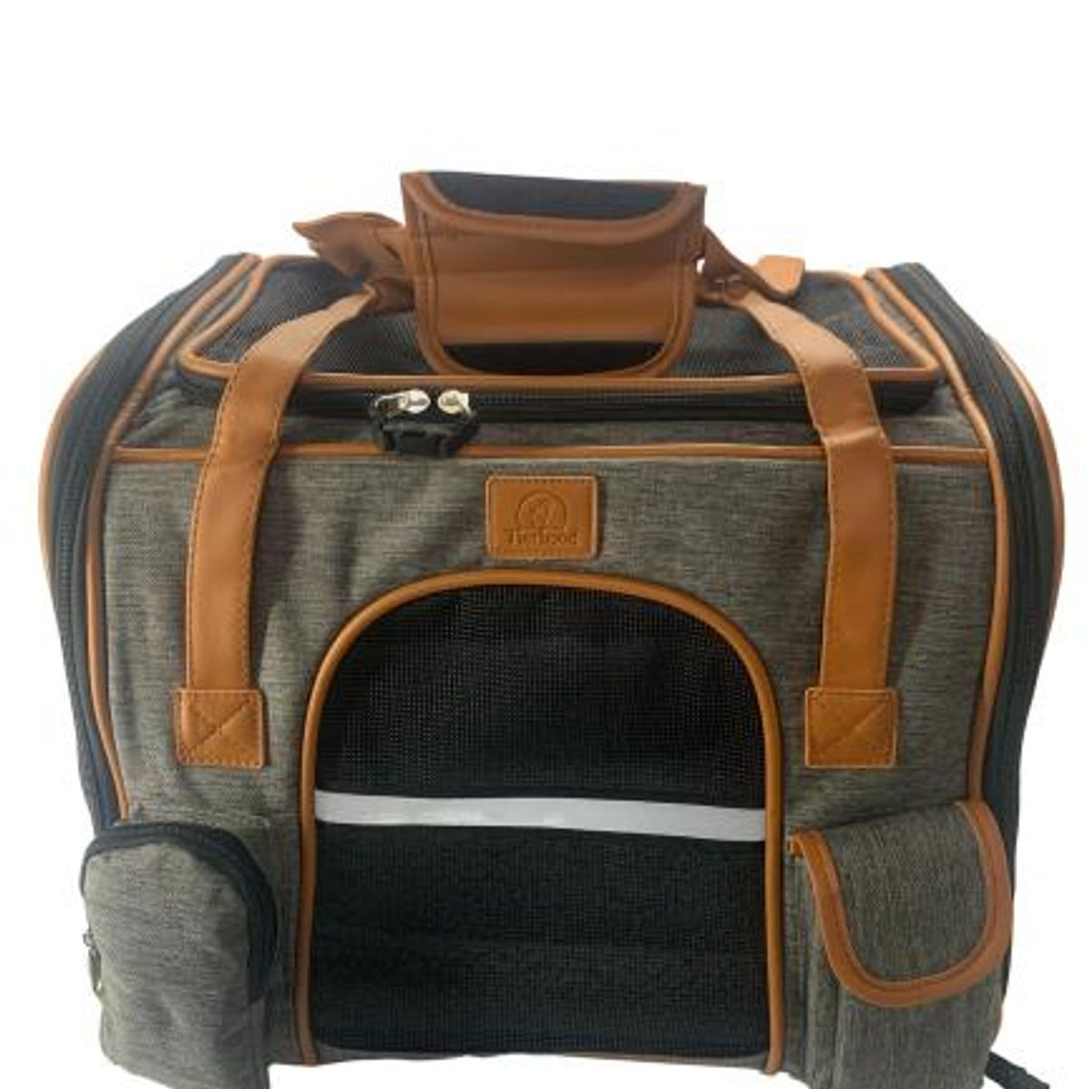GENERICO - Bolso Transportador Gris Para Mascotas Respirable Perrogato