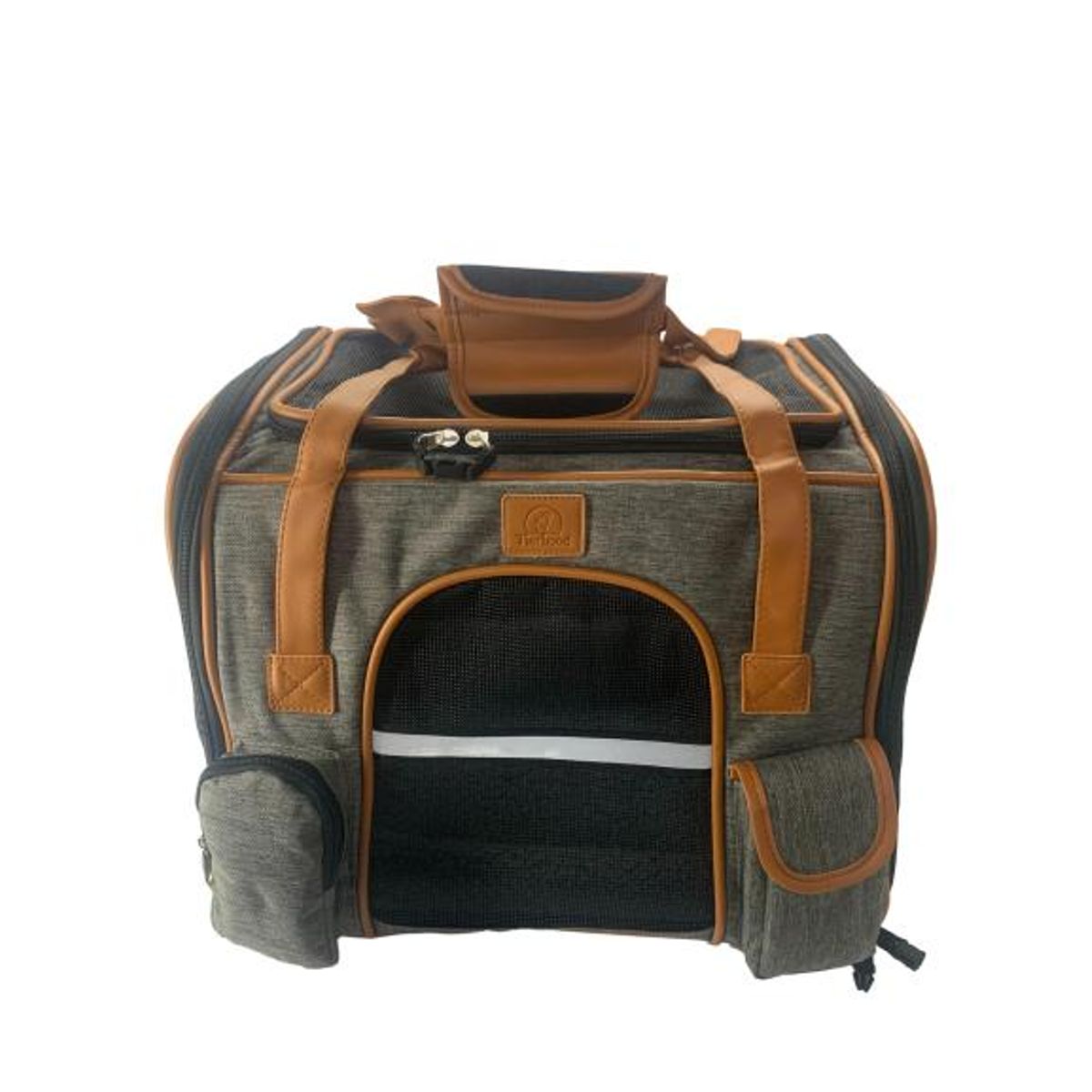 GENERICO - Bolso Transportador Gris Para Mascotas Respirable Perrogato