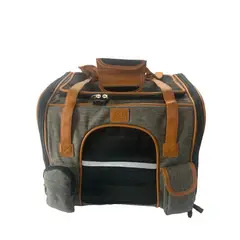 GENERICO - Bolso Transportador Gris Para Mascotas Respirable Perrogato