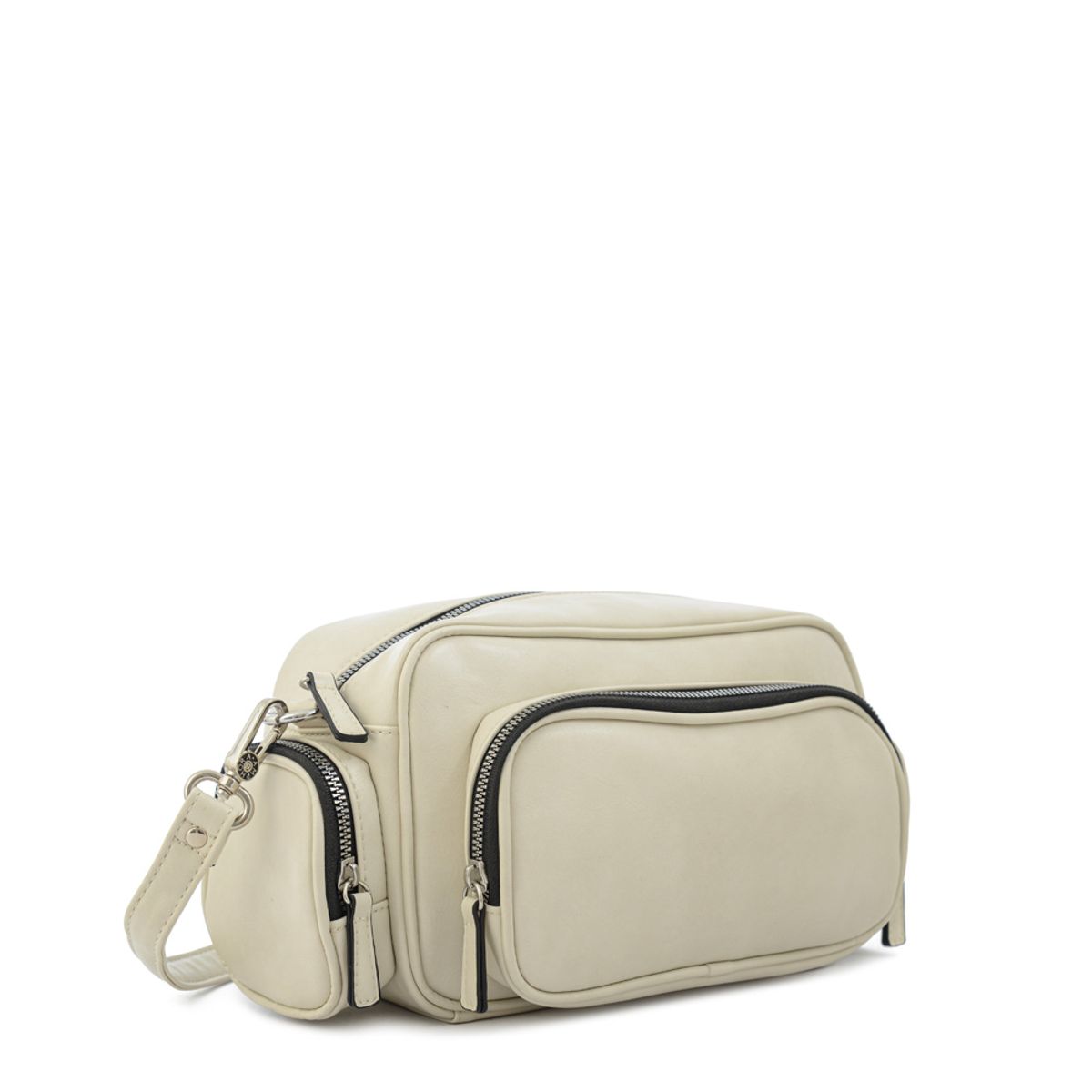 AMPHORA - Cartera bandolera yanis pequeña blanco crudo