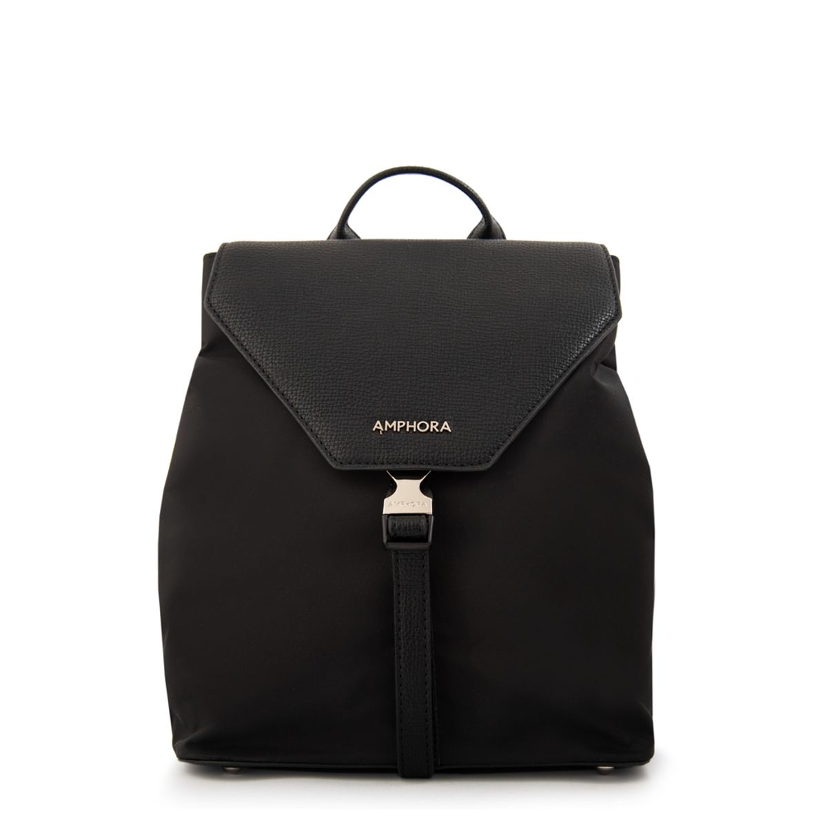 AMPHORA - Mochila con tapa dayla mediana negro especial