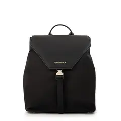 AMPHORA - Mochila con tapa dayla mediana negro especial