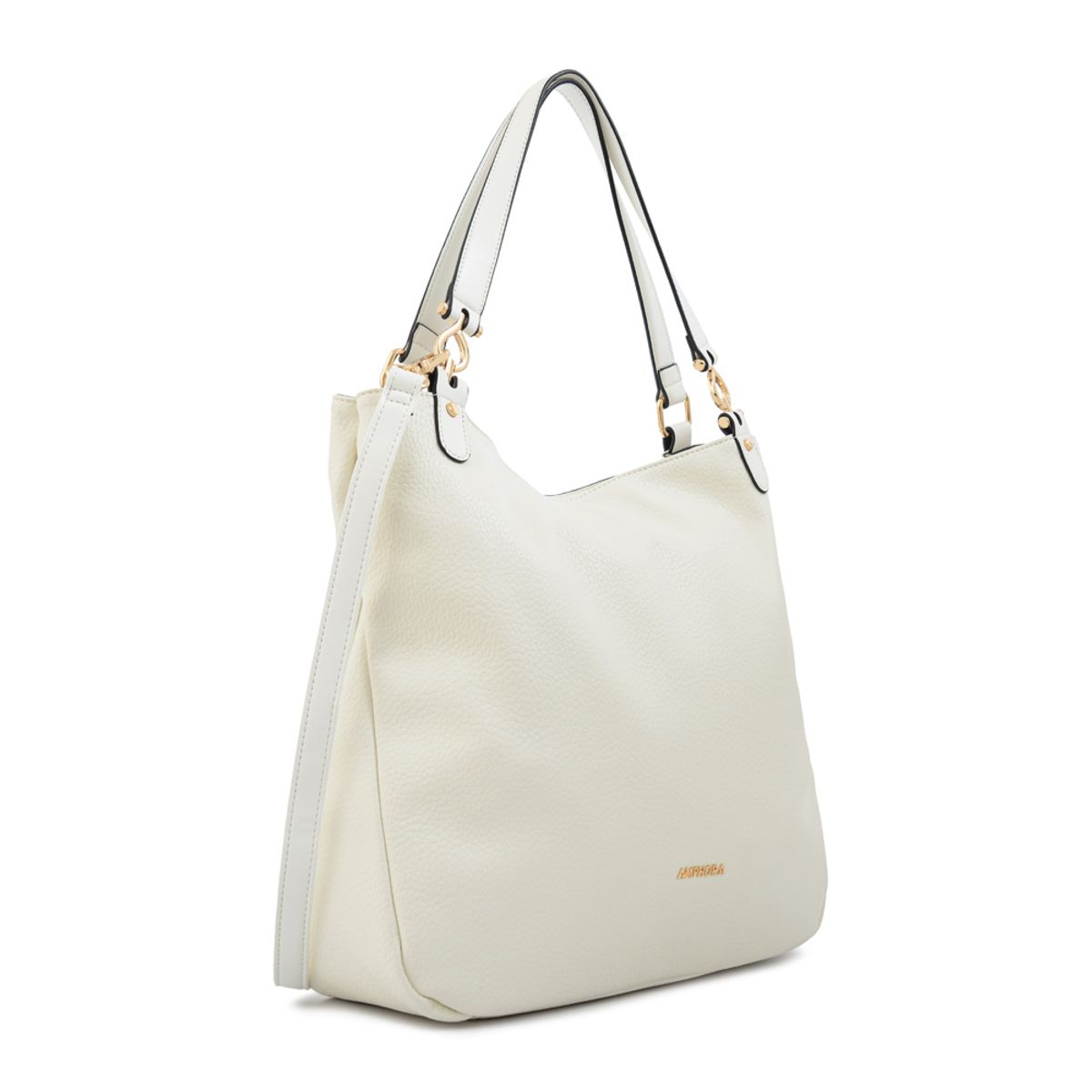 AMPHORA - Cartera tote corte recto eugenia mediana blanco