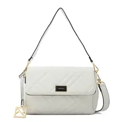 AMPHORA - Cartera bandolera con tapa anisa pequeña blanco