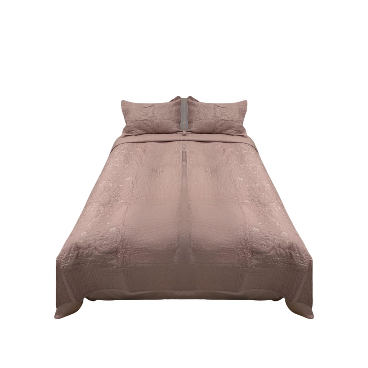 GENERICO - Cubrecama Verano Delgado Quilt Diseño Bordado 1.5