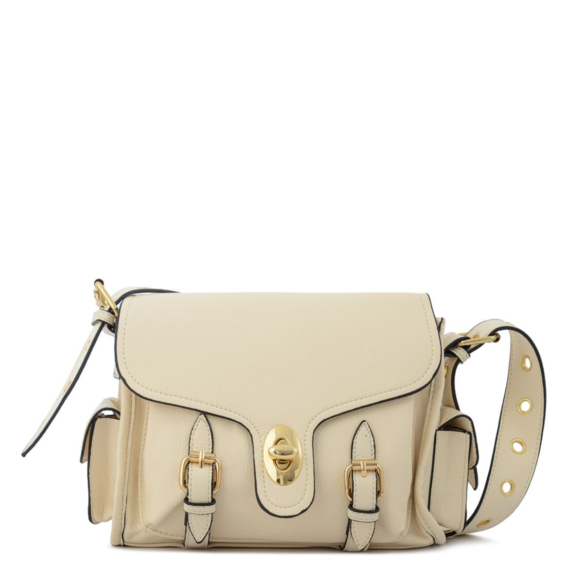 AMPHORA - Cartera bandolera marifer mediana blanco crudo