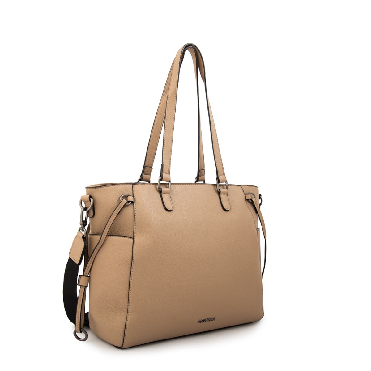 AMPHORA - Cartera tote porta notebook romina grande beige oscuro