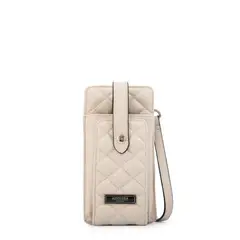 AMPHORA - Cartera Bandolera porta celular beatriz pequeña blanco crudo