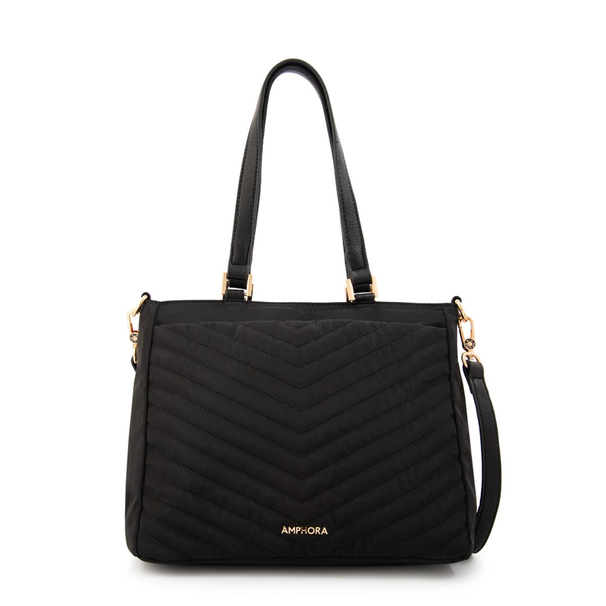 AMPHORA - Cartera tote filomena mediana negro especial
