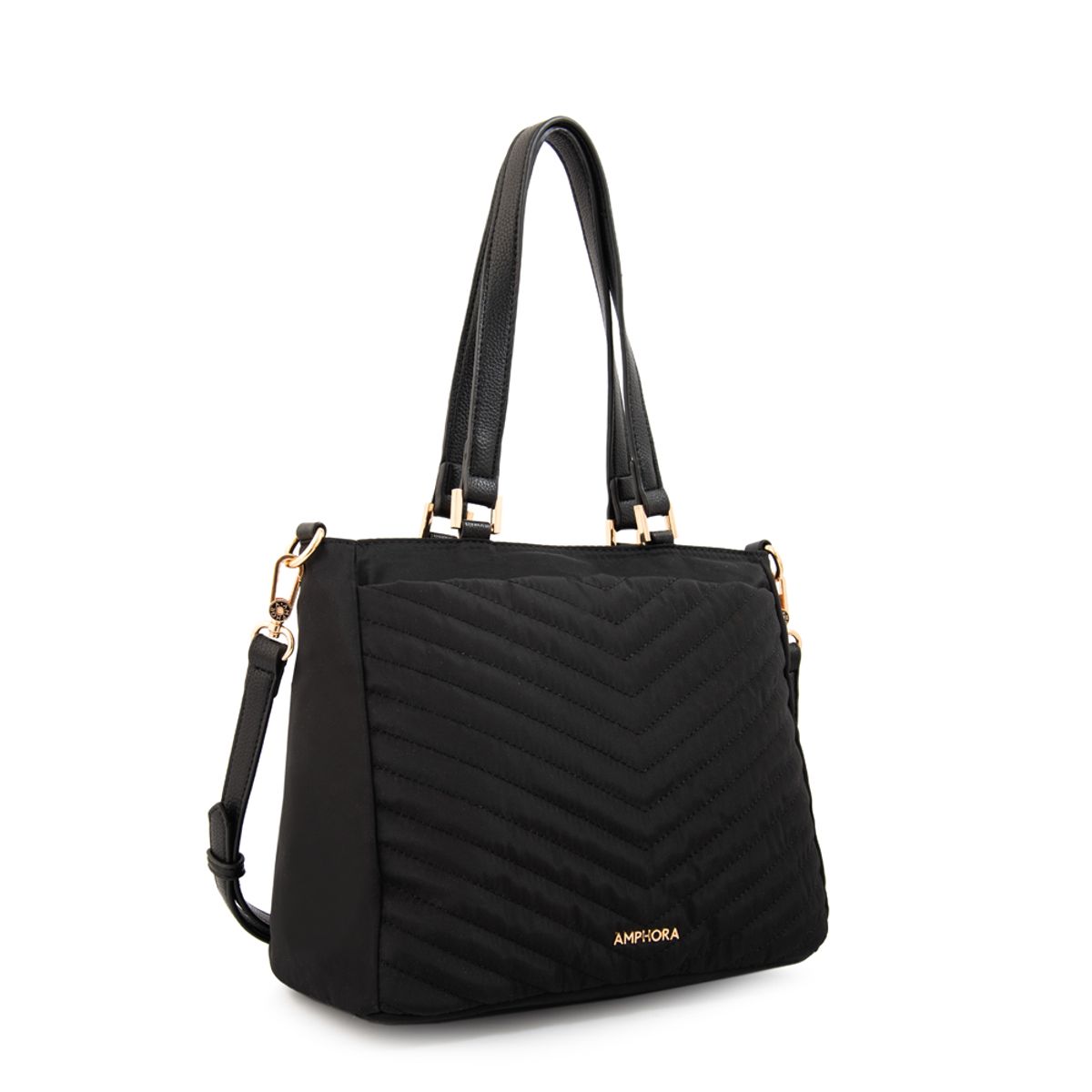 AMPHORA - Cartera tote filomena mediana negro especial