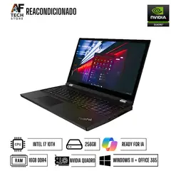 LENOVO - Notebook P15 I7 Advanced Win11 - Office365 Reacondicionado