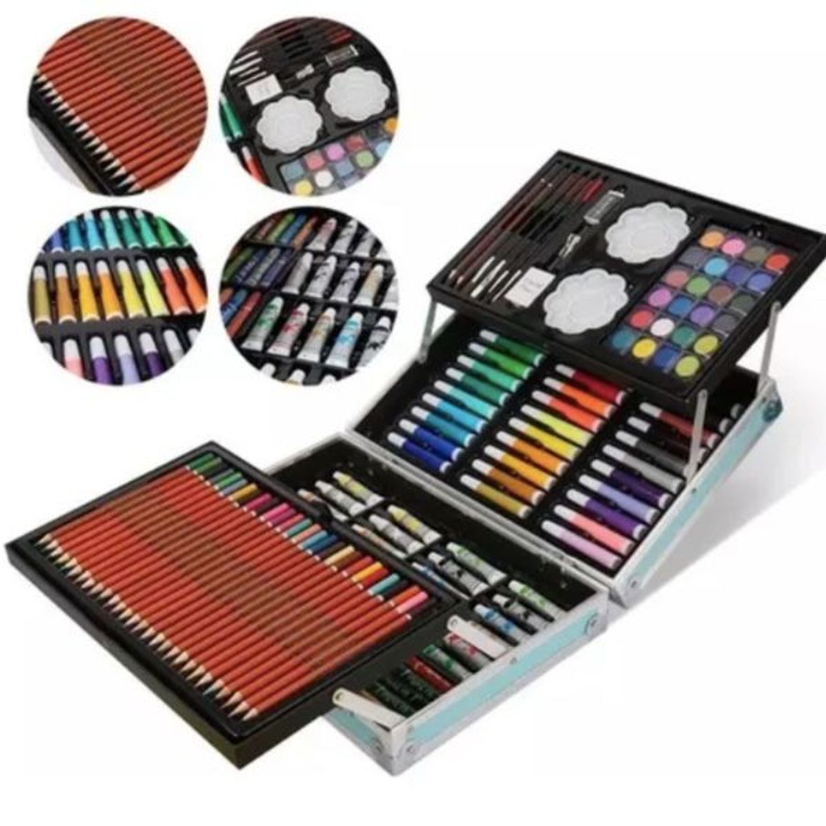 GENERICO - Set De Arte 145 Pcs Maleta Lapices