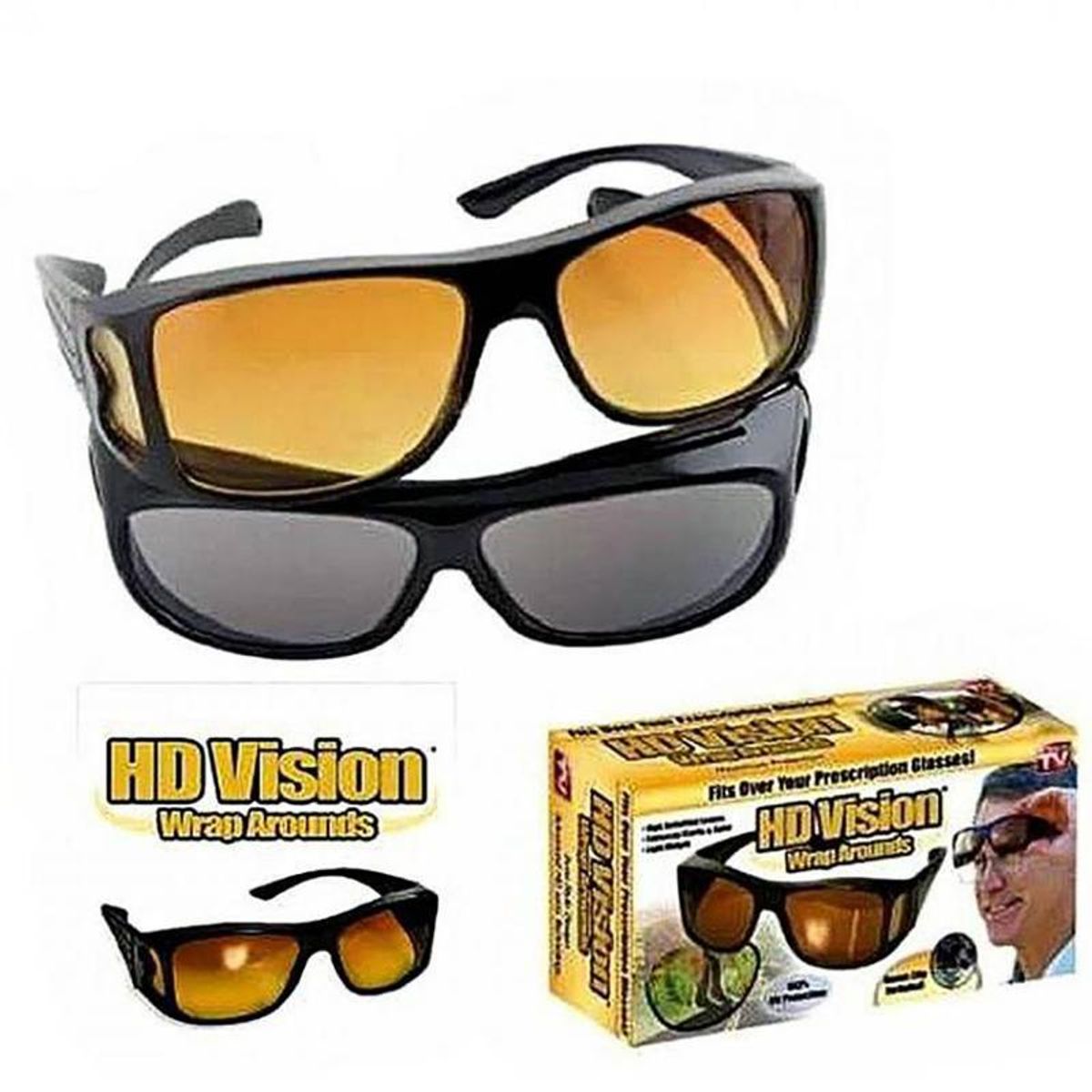 GENERICO - Gafas De Conducion 2x1 Dia Y Noche