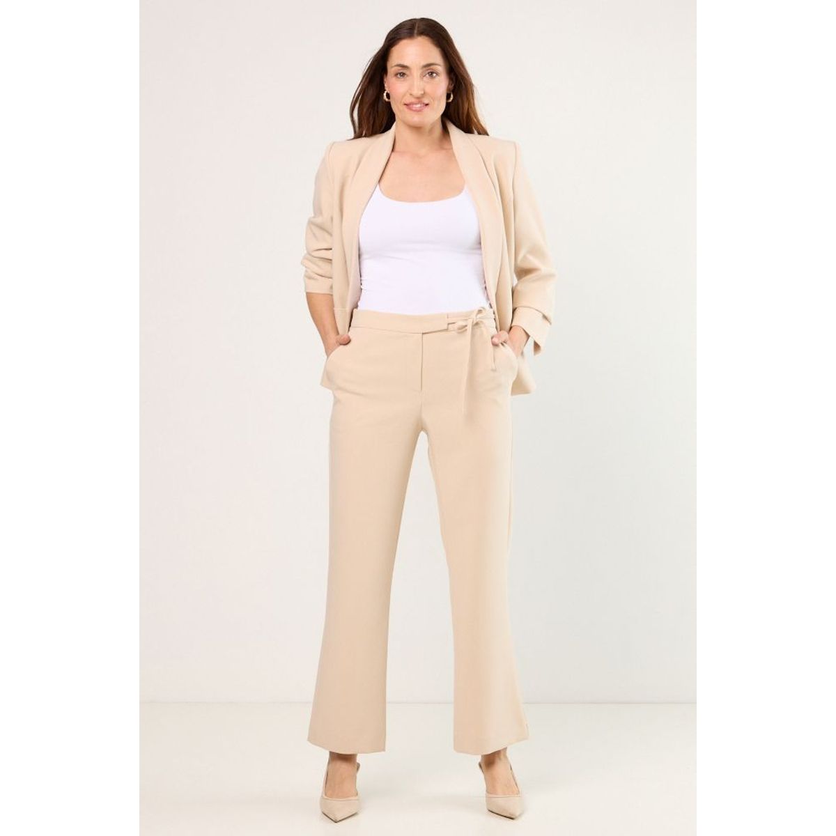 MA GRIFFE - Pantalon Mujer Beige Magriffe