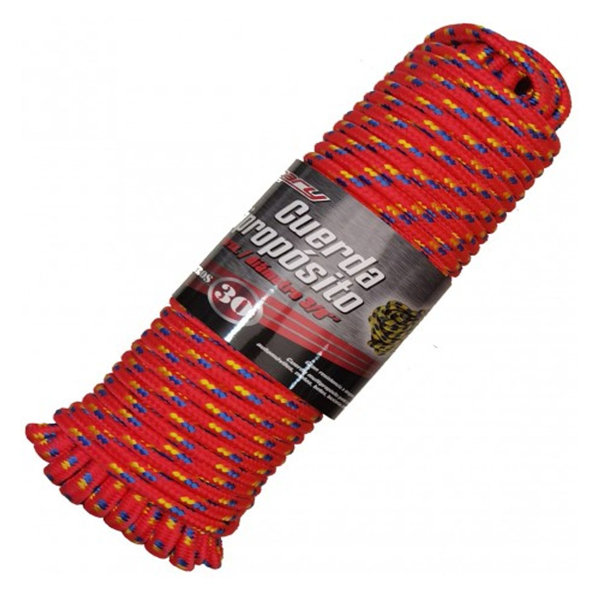CALGARY - CUERDA TRENZADA 30 METROS, 9,5MM. POLIPROPILENO. COLORES