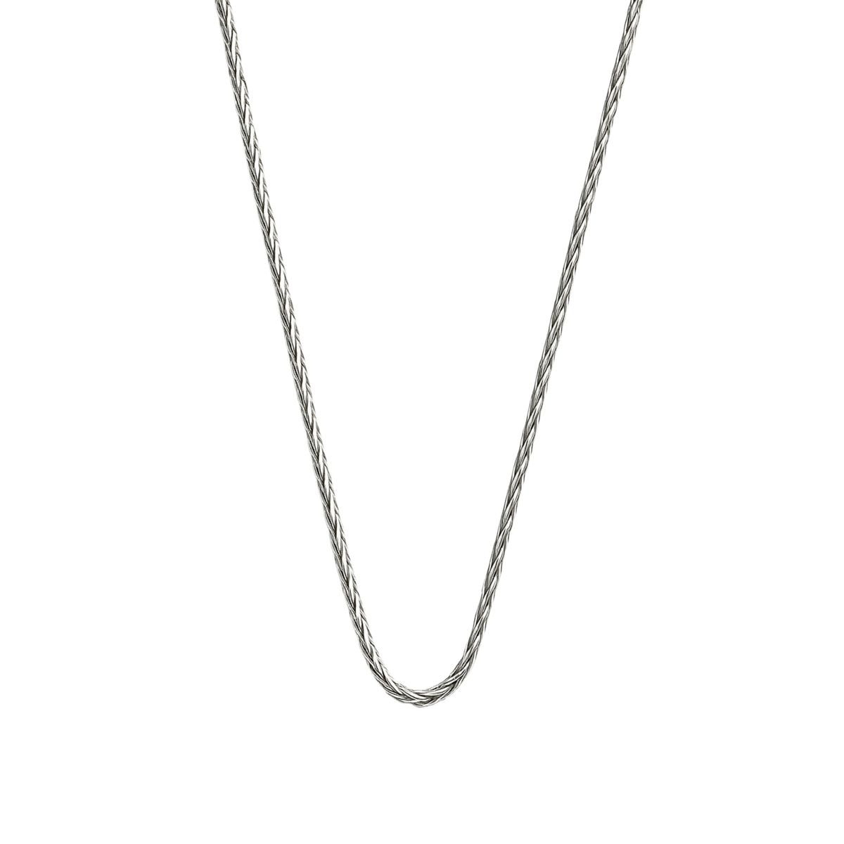 JB JOYAS BARON - Cadena de Plata Esterlina 925 Mouse Tail Trenzada