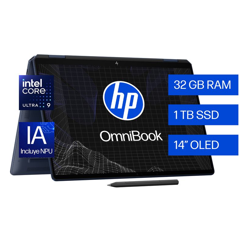 HP - Notebook HP OmniBook Ultra Flip 14-fh0001la Intel Core Ultra 9 32gb Ram 1tb Ssd Windows 11 Home