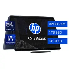 HP - Notebook OmniBook Ultra Flip 14-fh0001la Intel Core Ultra 9 32gb Ram 1tb Ssd Windows 11 Home