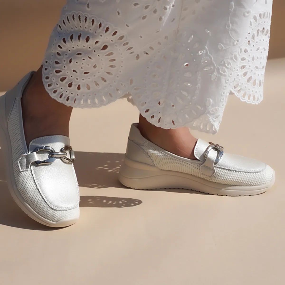 DEGAS - Mocasín Cuero Zully Blanco DEGAS