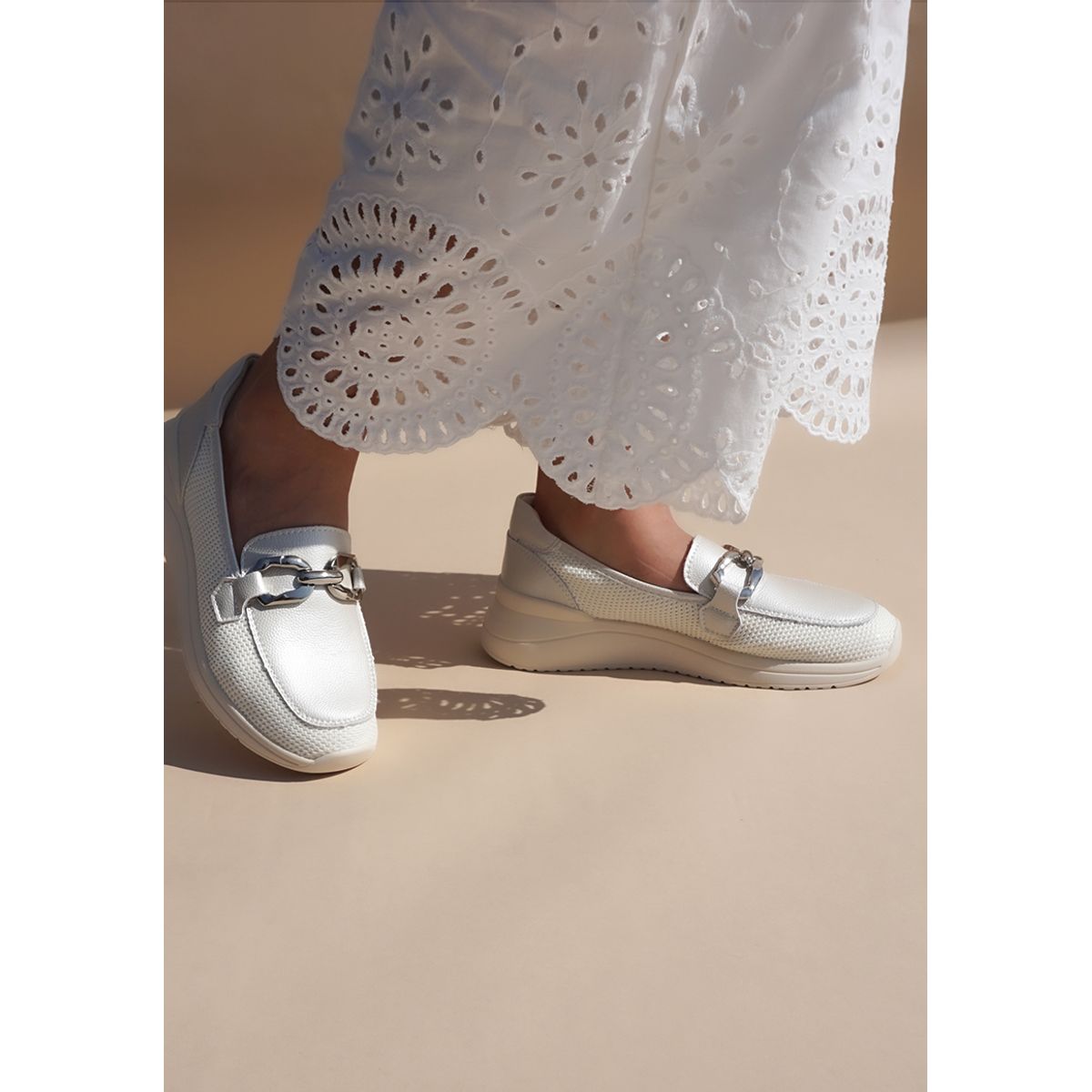 DEGAS - Mocasín Cuero Zully Blanco DEGAS