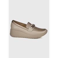 Mocasín Cuero Venisias Dorado