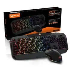MEETION - Kit Gamer Teclado y Mouse C510 RGB Led