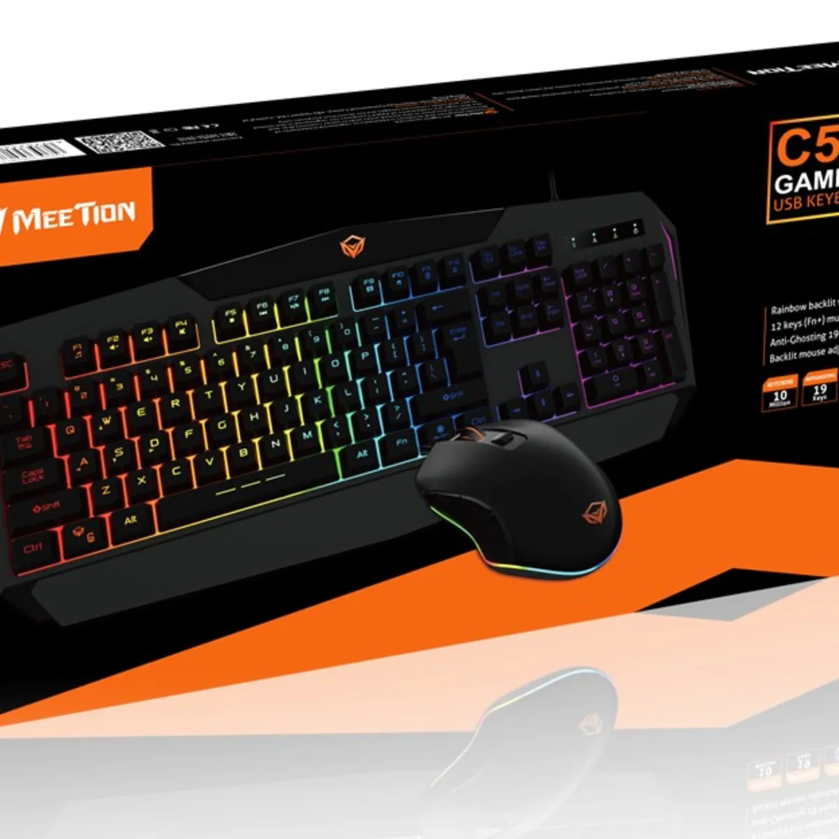 MEETION - Kit Gamer Teclado y Mouse Meetion C510 RGB Led