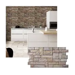 MERCAR RAY - Wall Panel PVC 3D 97.7 x 49.3cm PIEDRA AMARILLA 4.5m² (10 Paneles)
