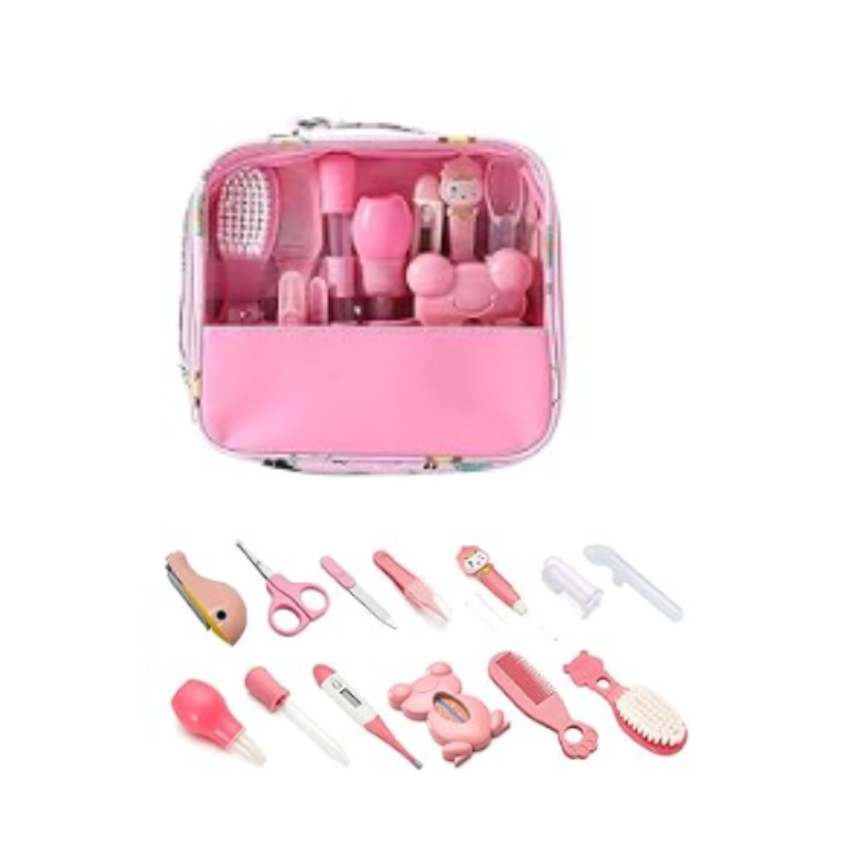 GENERICO - Kits de Higiene para Bebe de 13 Piezas en Rosado