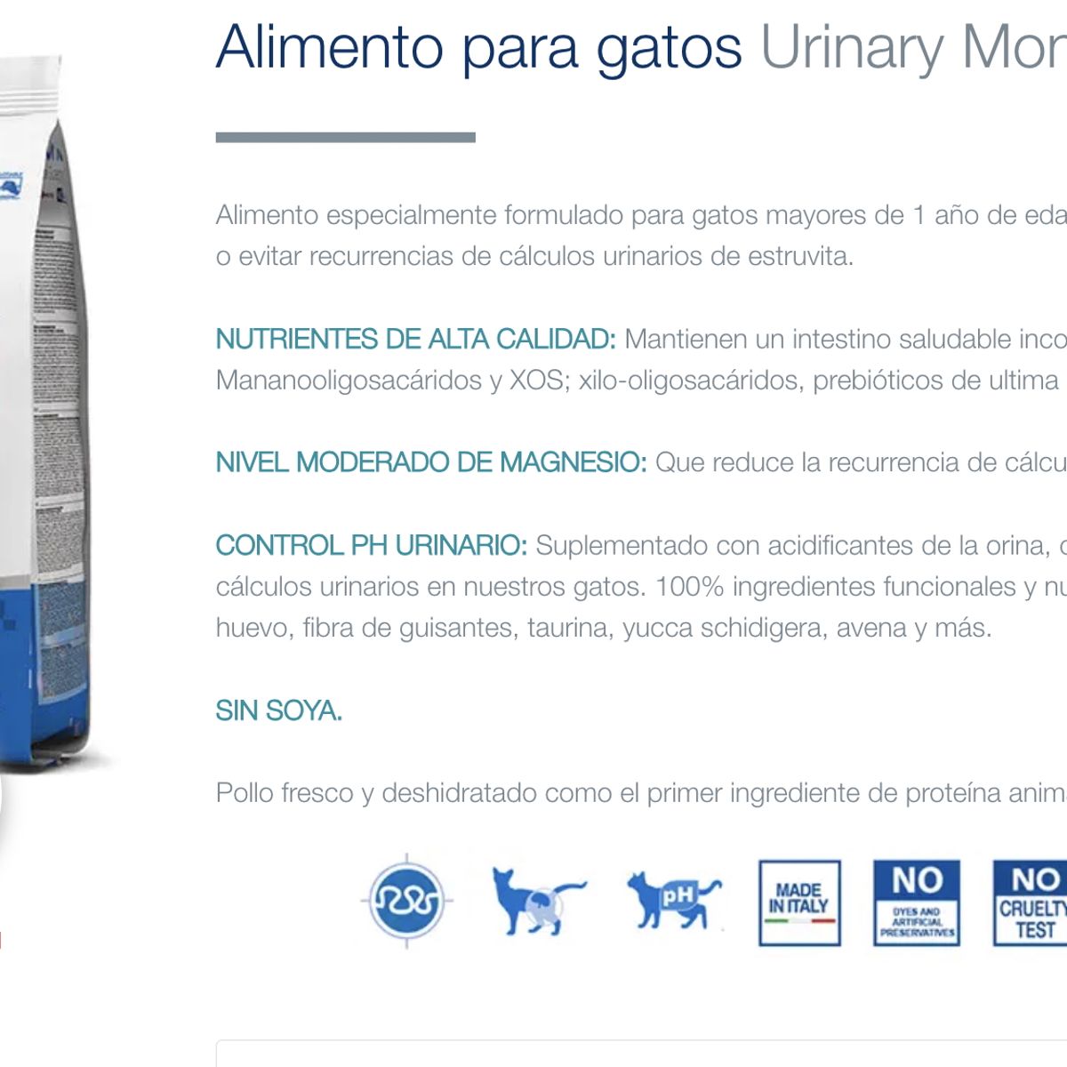 MONGE - Monge Alimento Premium para Gatos Urinary