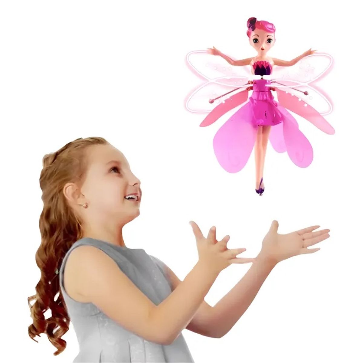 GENERICO - Hada Voladora Con Sensor Tiktok Luz Led Rgb Niños y Niñas