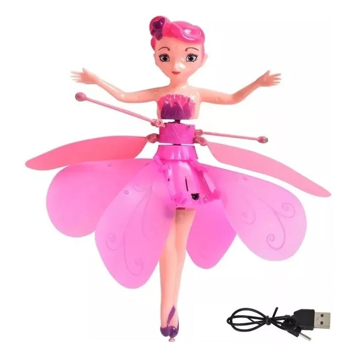 GENERICO - Hada Voladora Con Sensor Tiktok Luz Led Rgb Niños y Niñas