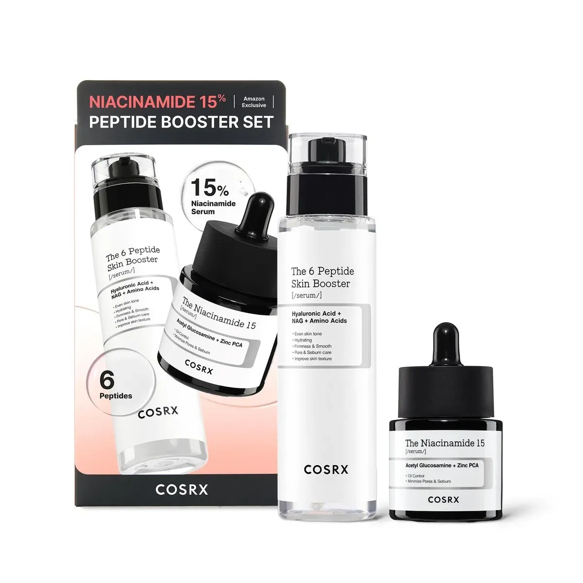 COSRX - Set de serum de niacinamida al 15% y tónico potenciador de péptidos