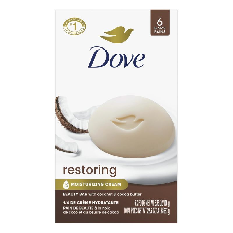 DOVE - Jabón en Barra Dove Beauty Restorador de Coco y Manteca de Cacao