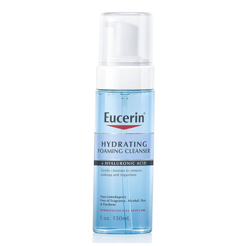 EUCERIN - Limpiador facial espumoso hidratante diario Eucerin de 5 oz-