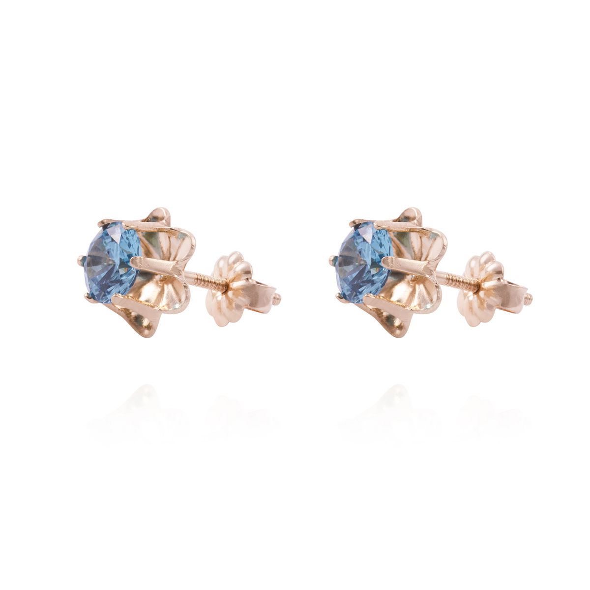 JB JOYAS BARON - Aros Oro Miel 18kt Brillo del Cielo