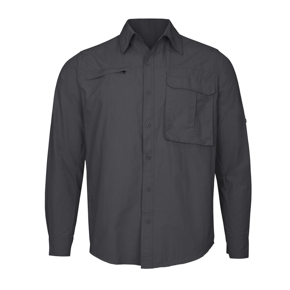 ANDESLAND OUTDOOR APPAREL - Camisa Trekking Ripstop Manga Larga UPF50 Fénec Grafito Hombre