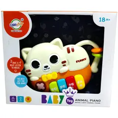 GENERICO - JUGUETE PIANO GATO NARANJA PARA NIÑOS PEQUEÑOS