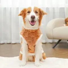 GENERICO - Chaleco Para Perros Polerón Grueso Marron Cuadrado 6xl