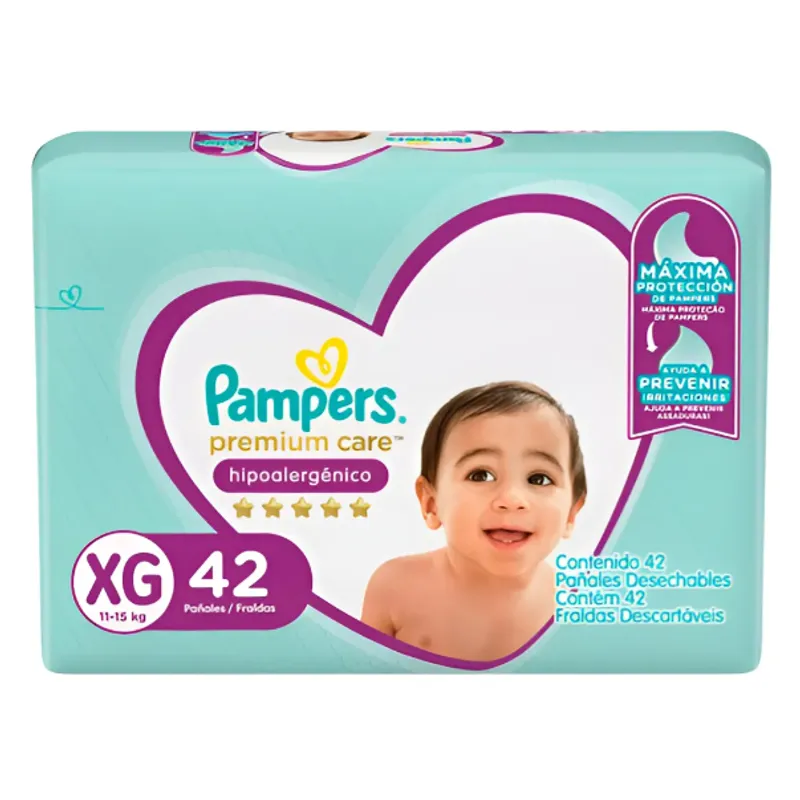 PAMPERS - Promo Maleta Pampers Premium Care XG 42 Und