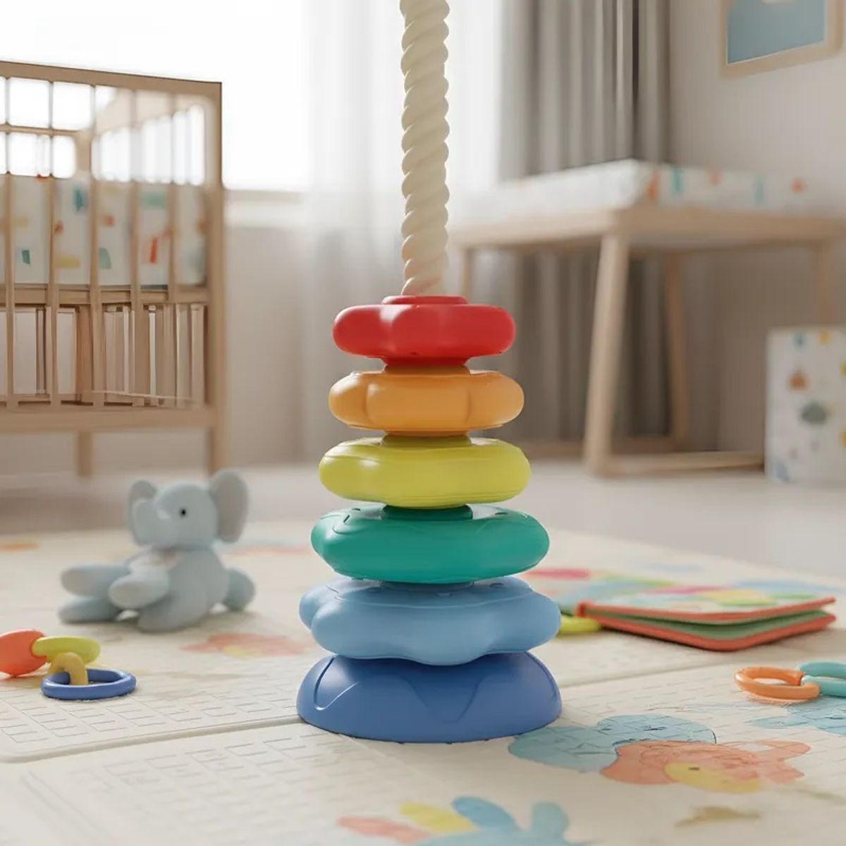 GENERICO - Juego Torre Giratoria Spin Again Apilable Para Bebés Niños