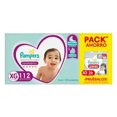 PAMPERS - Pañales Premium Care Xg 112 Und + Pants Xg 26 Und