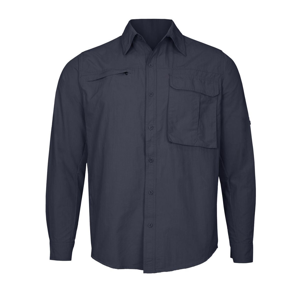 ANDESLAND OUTDOOR APPAREL - Camisa Trekking Ripstop Manga Larga UPF50 Fénec Azul Marino Hombre