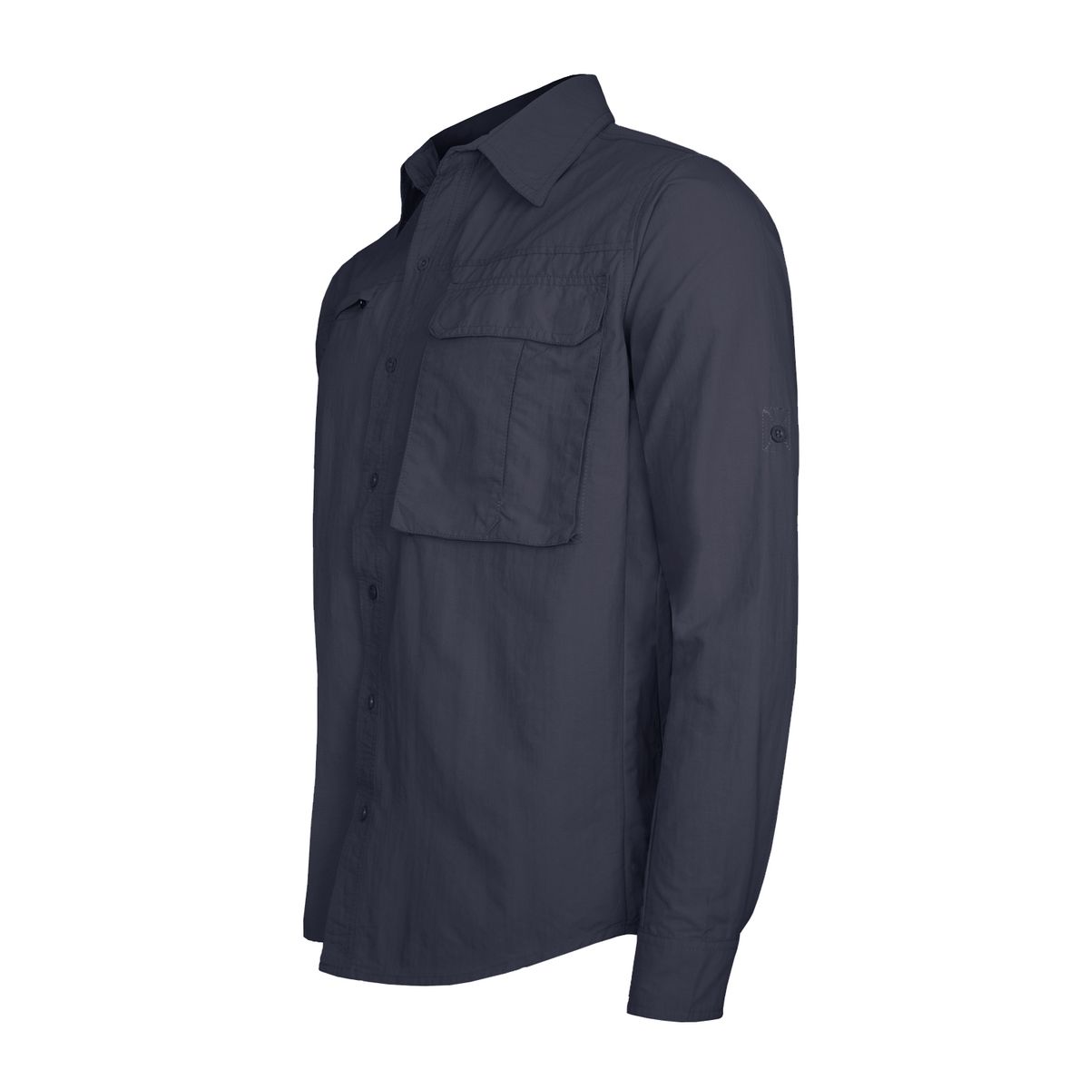 ANDESLAND OUTDOOR APPAREL - Camisa Trekking Ripstop Manga Larga UPF50 Fénec Azul Marino Hombre