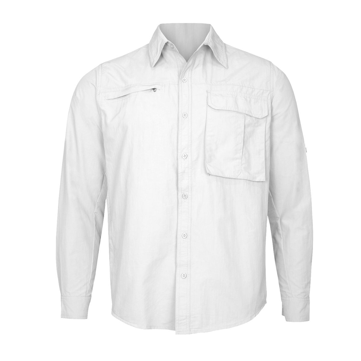 ANDESLAND OUTDOOR APPAREL - Camisa Trekking Ripstop Manga Larga UPF50 Fénec Blanco Hombre