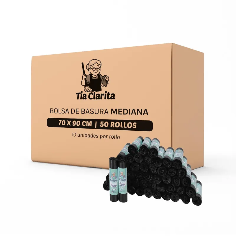 GENERICO - Bolsa de Basura 70*90 Tía Clarita - Caja 50 Rollos - 50 uds