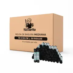 GENERICO - Bolsa de Basura 70*90 Tía Clarita - Caja 50 Rollos - 50 uds