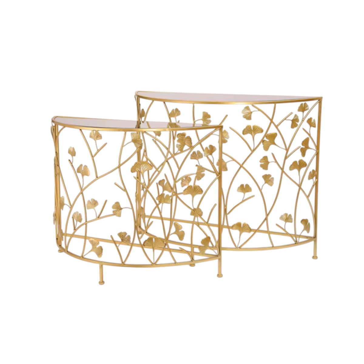 GENERICO - Elegante Set de Arrimo Metálico Decorativo con Diseño Floral