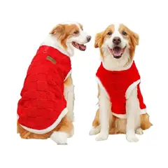 GENERICO - Chaleco Para Perros Polerón Grueso Rojo Cuadrado 4xl